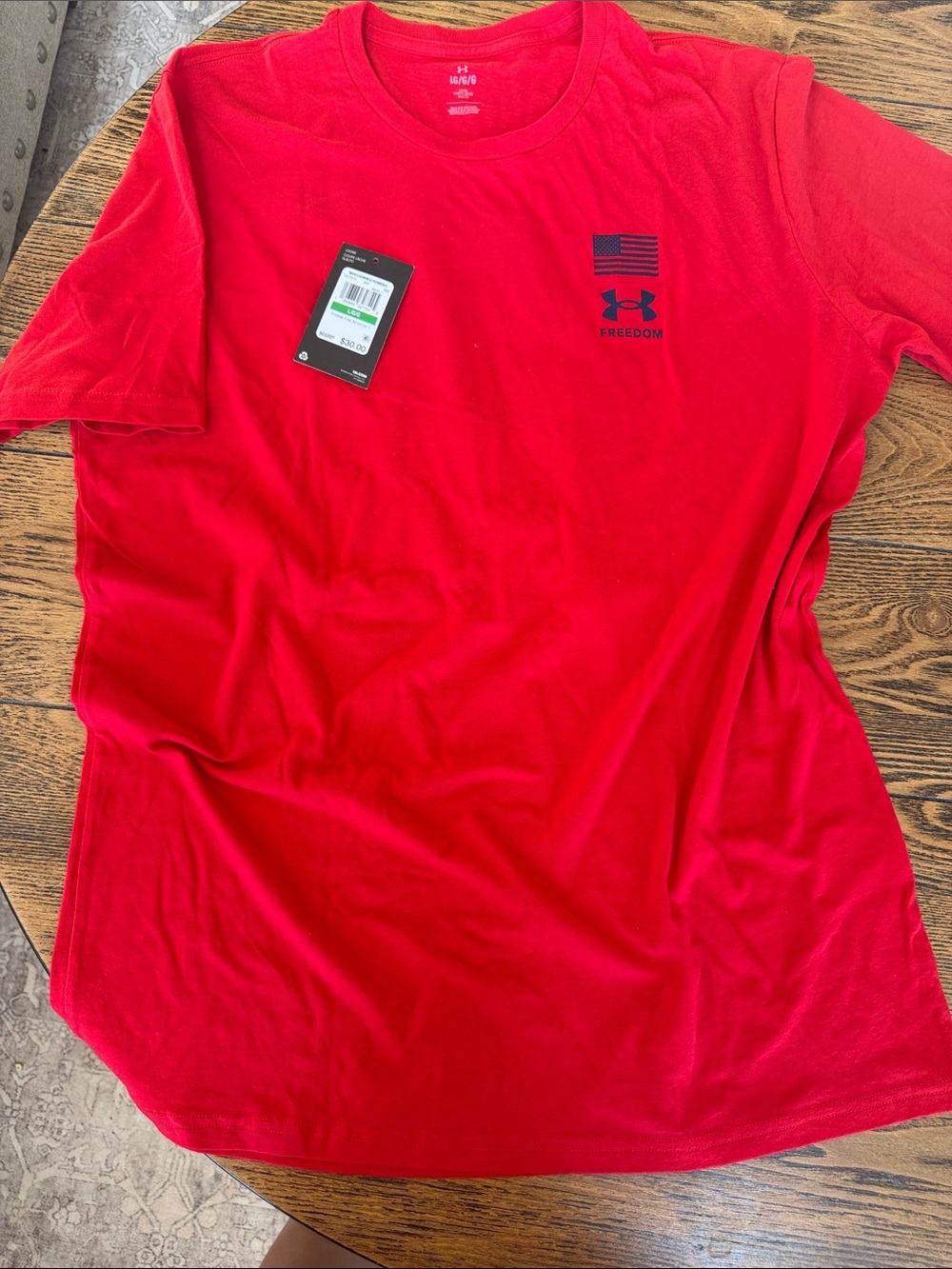 Under Armour Red Short-Sleeve Freedom Logo Tee